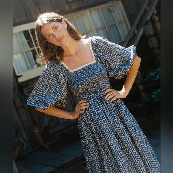 NWOT Christy Dawn Katrina in aster indigo, xlarge - Picture 3 of 12